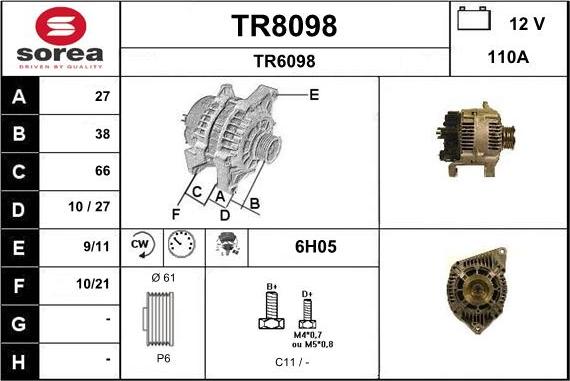 SNRA TR8098 - Alternator furqanavto.az