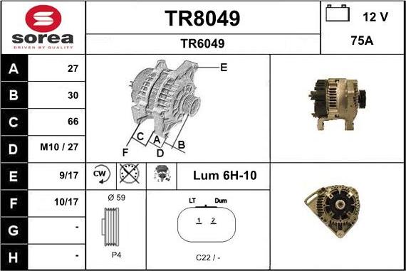 SNRA TR8049 - Alternator furqanavto.az