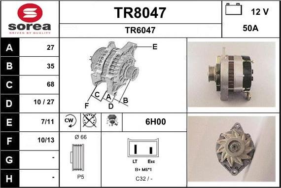 SNRA TR8047 - Alternator furqanavto.az