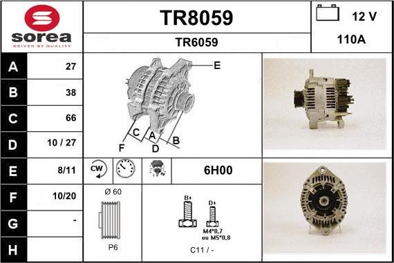 SNRA TR8059 - Alternator furqanavto.az