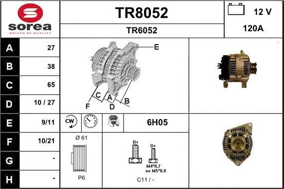 SNRA TR8052 - Alternator furqanavto.az