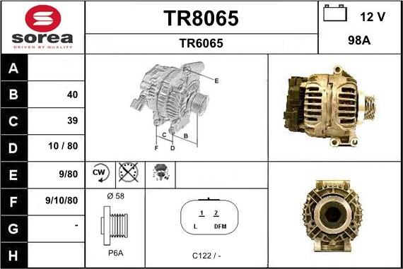 SNRA TR8065 - Alternator furqanavto.az