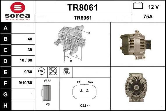 SNRA TR8061 - Alternator furqanavto.az