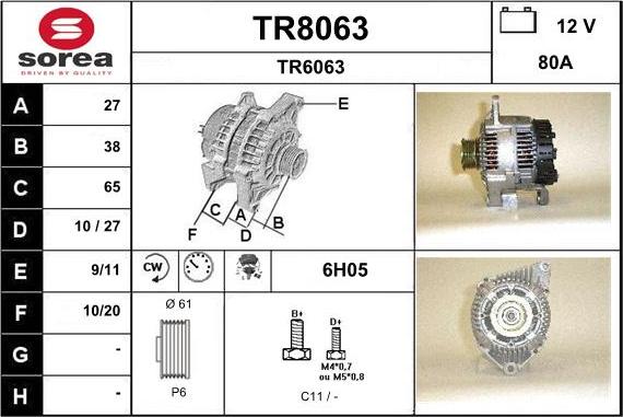 SNRA TR8063 - Alternator furqanavto.az