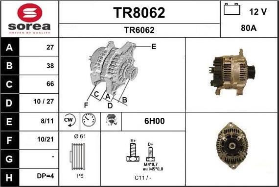 SNRA TR8062 - Alternator furqanavto.az