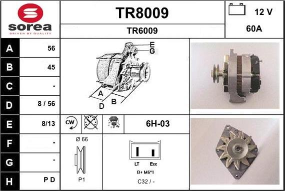 SNRA TR8009 - Alternator furqanavto.az