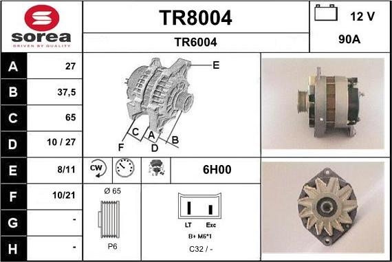 SNRA TR8004 - Alternator furqanavto.az