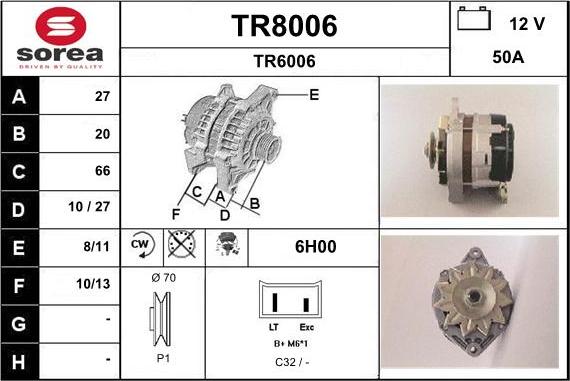 SNRA TR8006 - Alternator furqanavto.az