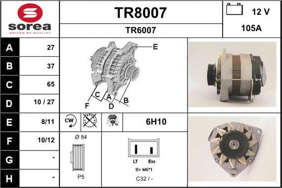 SNRA TR8007 - Alternator furqanavto.az