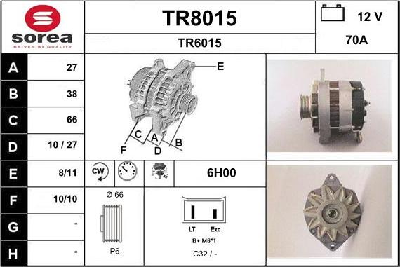 SNRA TR8015 - Alternator furqanavto.az