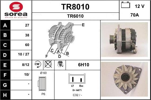 SNRA TR8010 - Alternator furqanavto.az