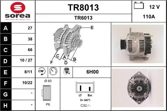 SNRA TR8013 - Alternator furqanavto.az