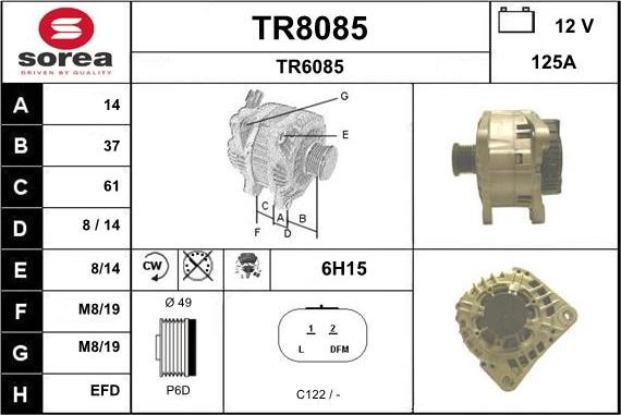 SNRA TR8085 - Alternator furqanavto.az