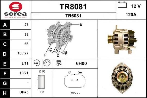 SNRA TR8081 - Alternator furqanavto.az