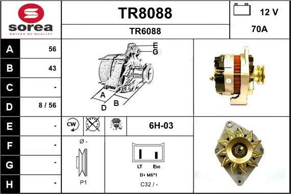 SNRA TR8088 - Alternator furqanavto.az