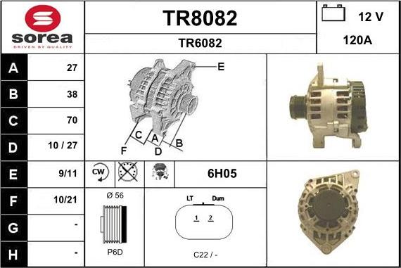 SNRA TR8082 - Alternator furqanavto.az