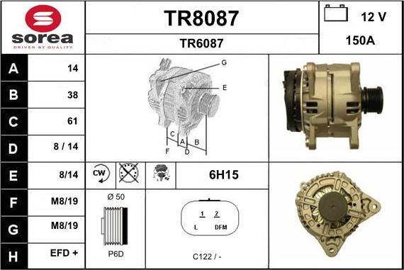 SNRA TR8087 - Alternator furqanavto.az