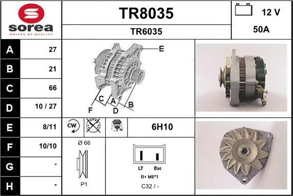 SNRA TR8035 - Alternator furqanavto.az