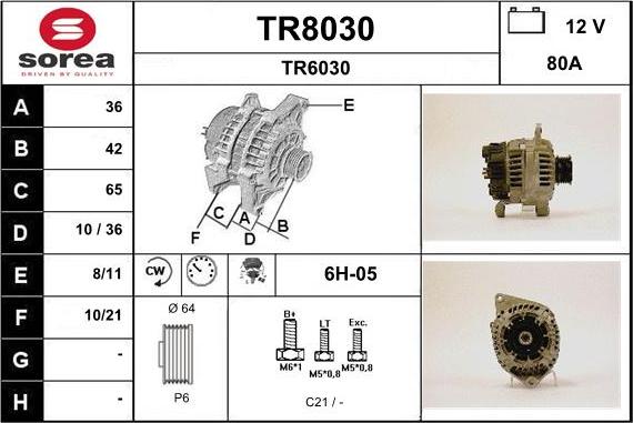 SNRA TR8030 - Alternator furqanavto.az