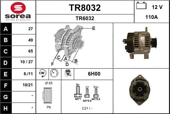SNRA TR8032 - Alternator furqanavto.az