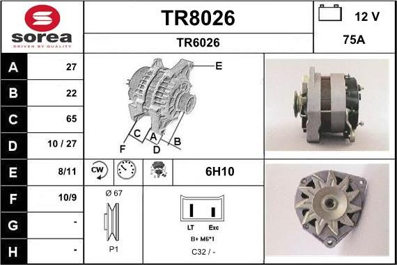 SNRA TR8026 - Alternator furqanavto.az
