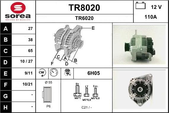 SNRA TR8020 - Alternator furqanavto.az