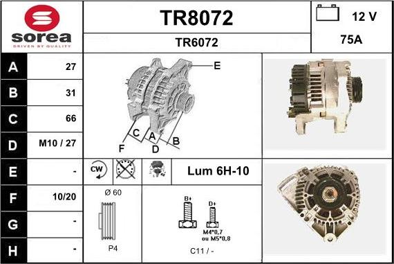SNRA TR8072 - Alternator furqanavto.az