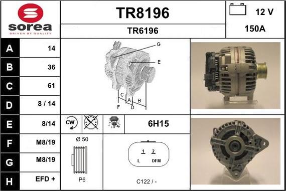 SNRA TR8196 - Alternator furqanavto.az