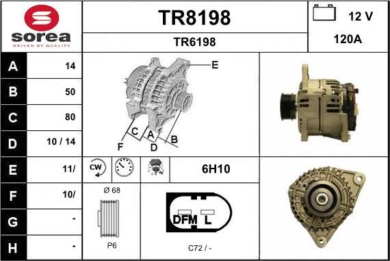 SNRA TR8198 - Alternator furqanavto.az