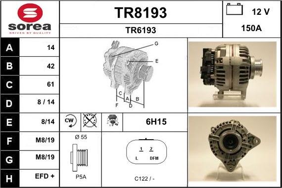 SNRA TR8193 - Alternator furqanavto.az