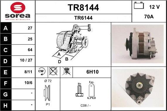 SNRA TR8144 - Alternator furqanavto.az