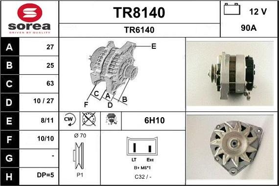 SNRA TR8140 - Alternator furqanavto.az