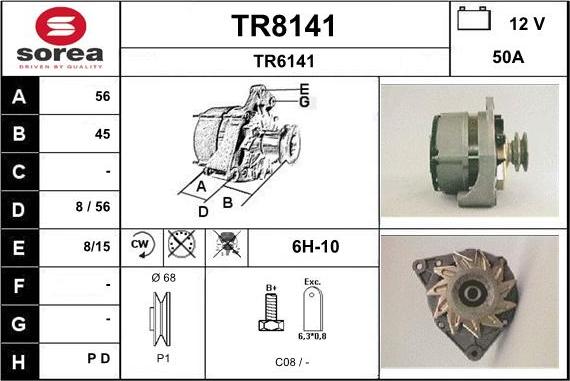 SNRA TR8141 - Alternator furqanavto.az