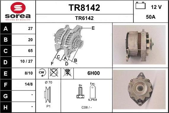 SNRA TR8142 - Alternator furqanavto.az