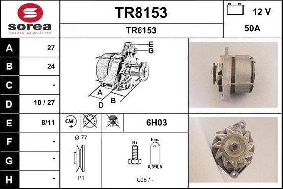 SNRA TR8153 - Alternator furqanavto.az