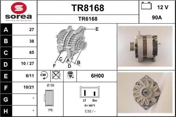 SNRA TR8168 - Alternator furqanavto.az