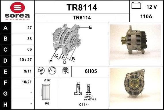 SNRA TR8114 - Alternator furqanavto.az