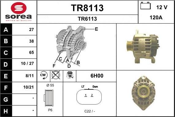 SNRA TR8113 - Alternator furqanavto.az