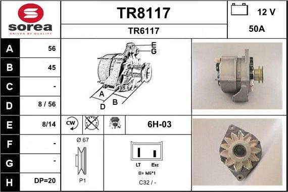 SNRA TR8117 - Alternator furqanavto.az