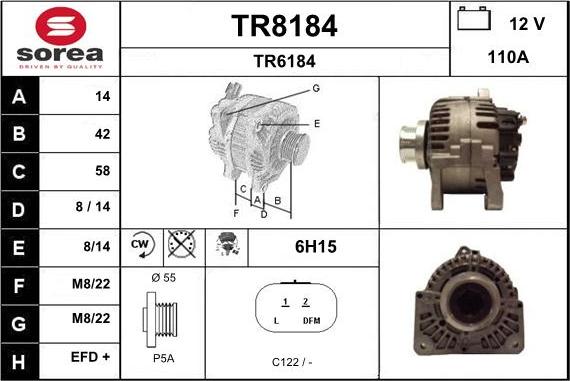 SNRA TR8184 - Alternator furqanavto.az