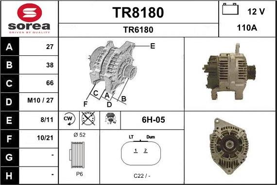 SNRA TR8180 - Alternator furqanavto.az