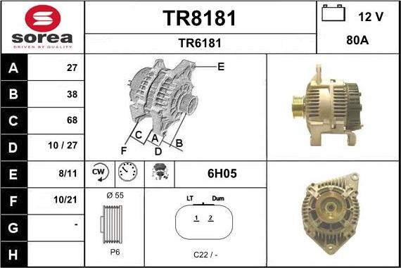 SNRA TR8181 - Alternator furqanavto.az