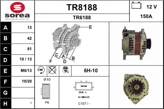 SNRA TR8188 - Alternator furqanavto.az