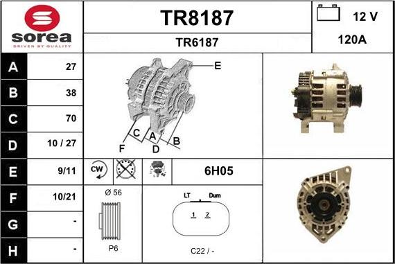 SNRA TR8187 - Alternator furqanavto.az