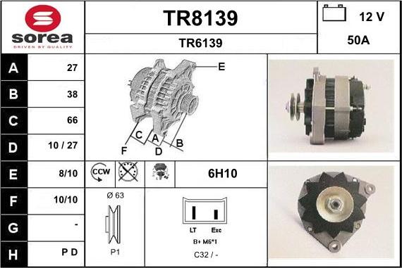 SNRA TR8139 - Alternator furqanavto.az
