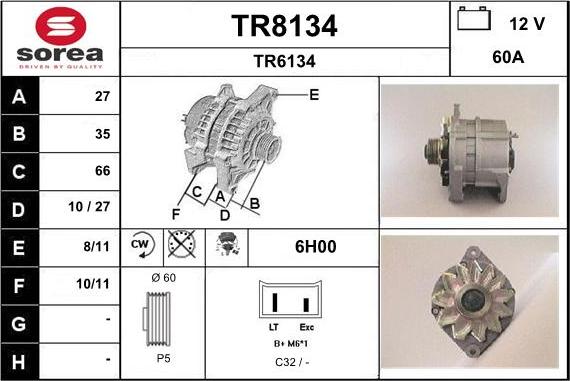 SNRA TR8134 - Alternator furqanavto.az