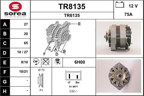 SNRA TR8135 - Alternator furqanavto.az