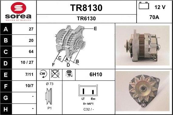 SNRA TR8130 - Alternator furqanavto.az