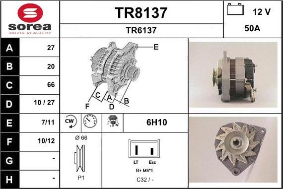 SNRA TR8137 - Alternator furqanavto.az