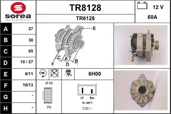 SNRA TR8128 - Alternator furqanavto.az